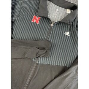 Adidas Nebraska Cornhuskers Climalite Full Zip Jacket Womens 2XL Black